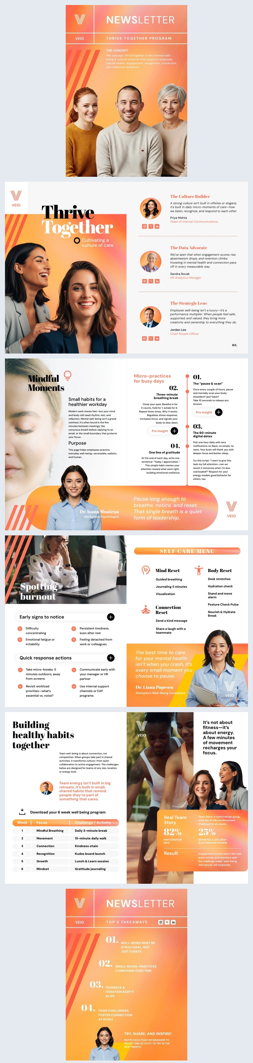 Wellness & Culture Newsletter Template Idea