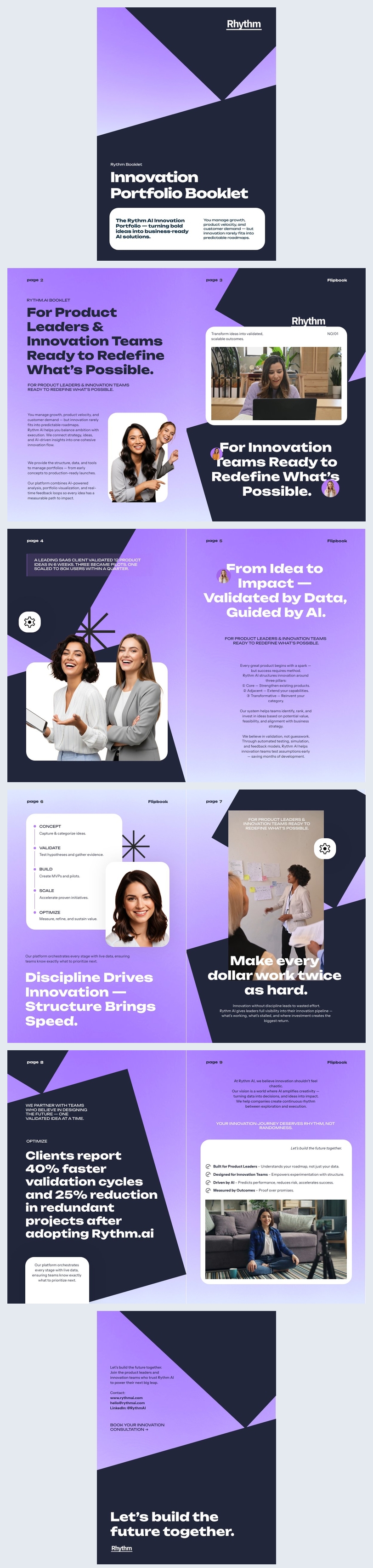 Idea modello di opuscolo per portfolio di innovazione