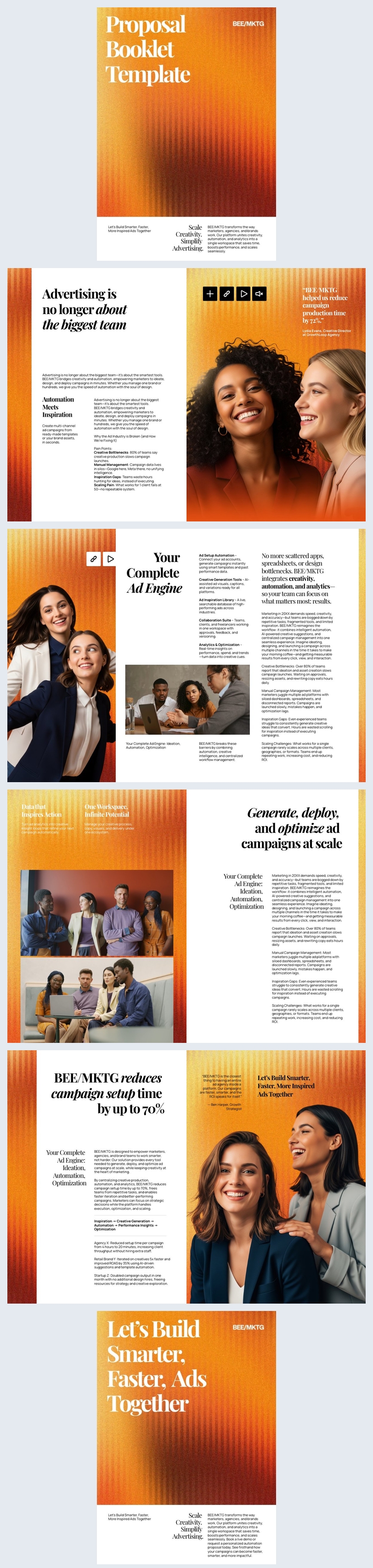 Idea modello di opuscolo di proposta