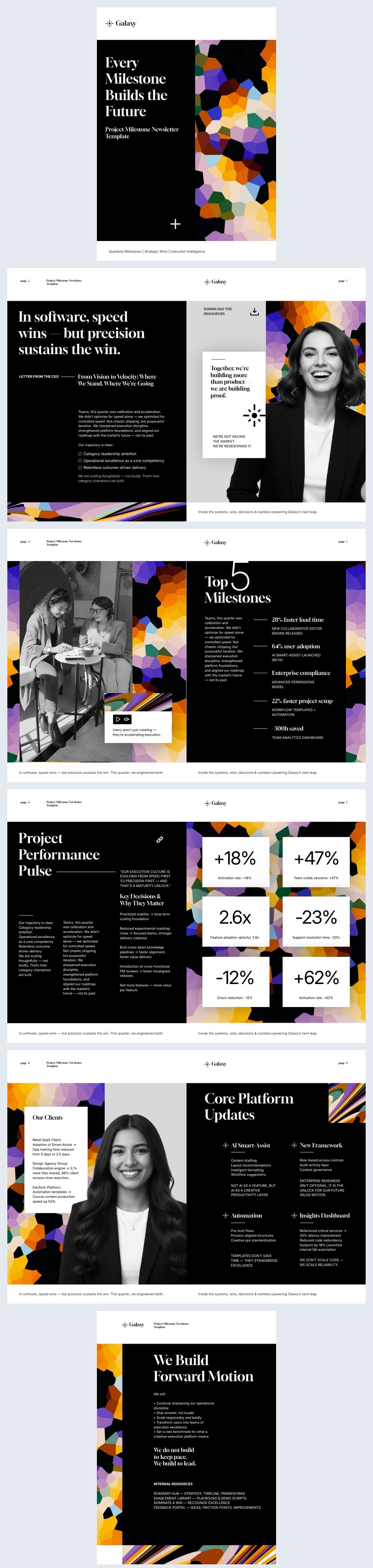 Free: Project Milestone Newsletter Template - Flipsnack