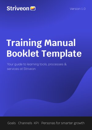 Ideia de modelo de livreto para manual de treinamento