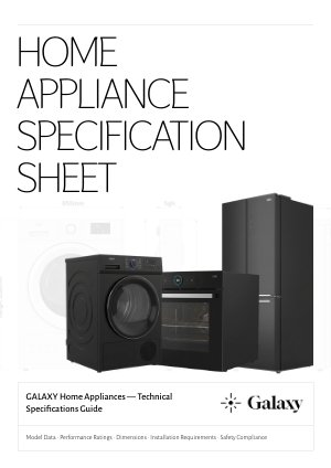 Vorlage für ein Datenblatt für Haushaltsgeräte