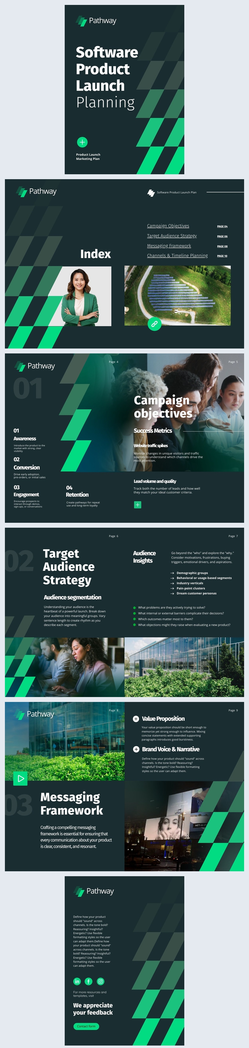 Modelo editável de plano de lançamento de produto de software