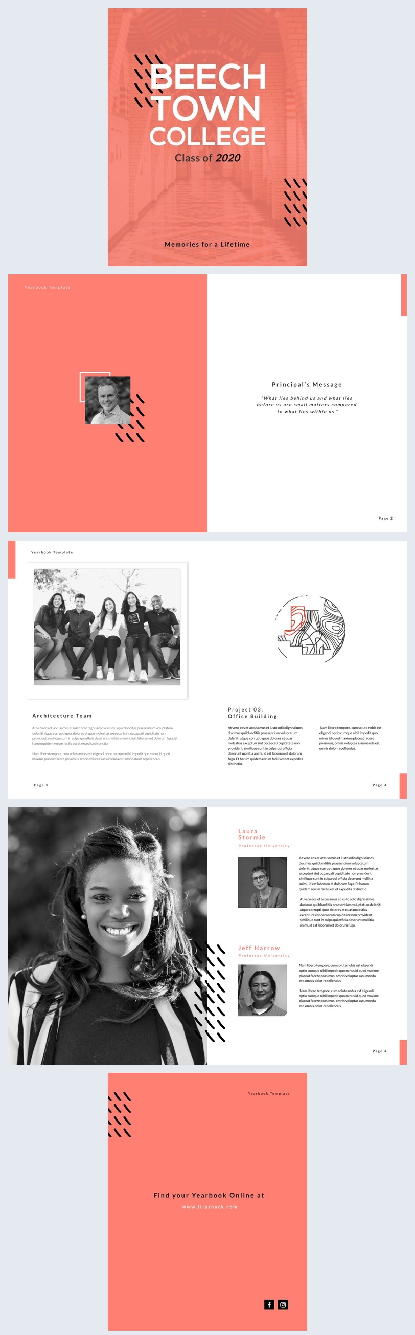 Free Customizable Yearbook Layout Template Flipsnack