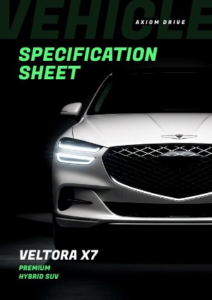 Idea modello scheda tecnica veicolo