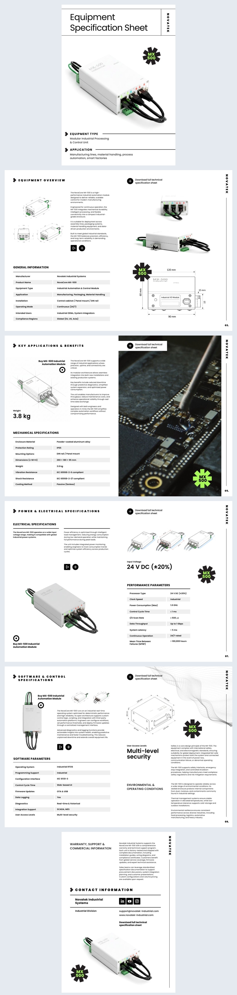 Equipment Spec Sheet Template Idea