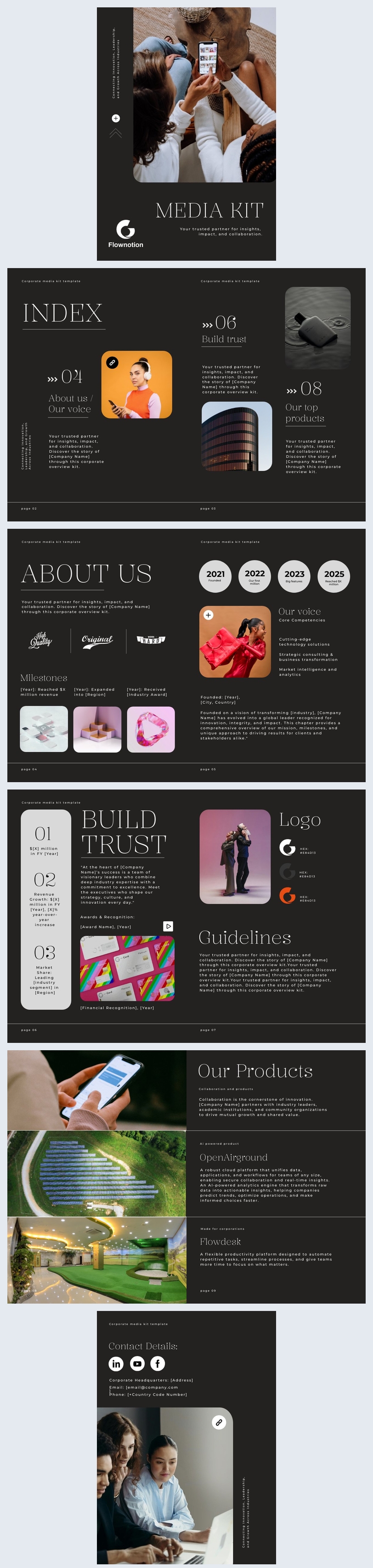 Corporate Media Kit Template Idea