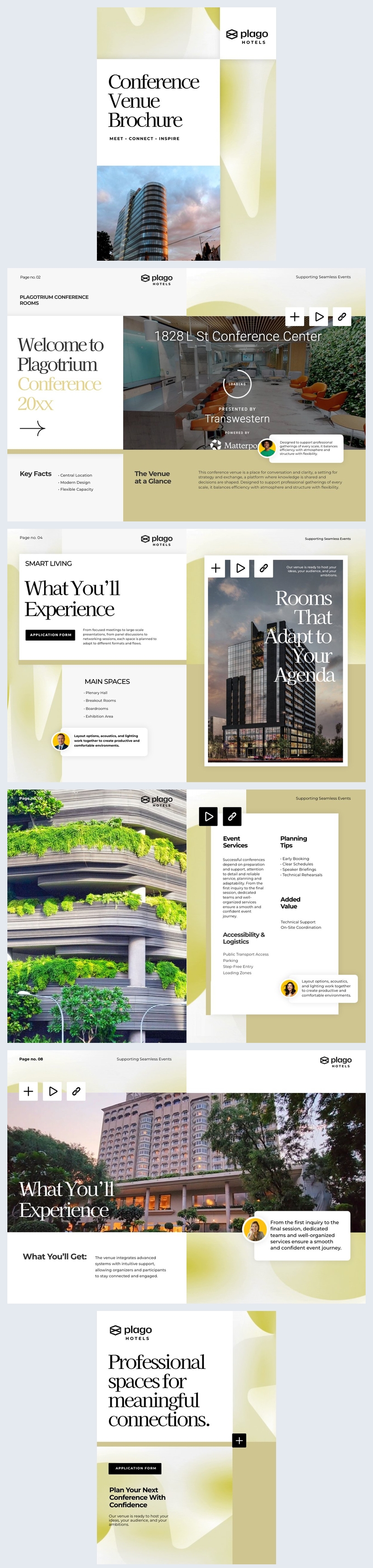 Design de Brochura para Local de Conferência