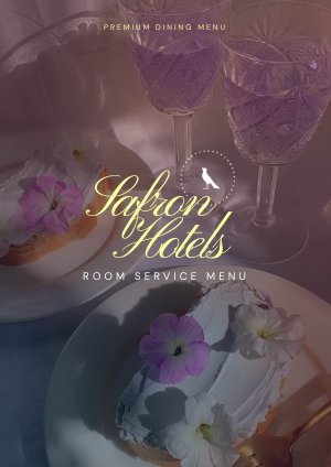 Diseño del menú del servicio de habitaciones