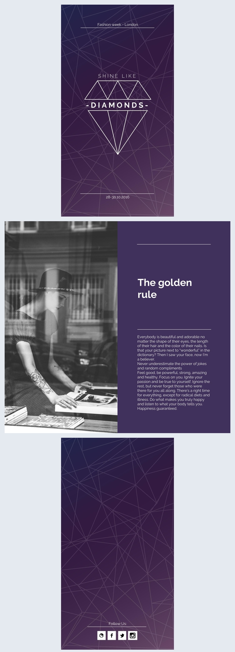 Purple Fashion-Broschüre Design