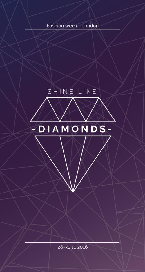 Diseño púrpura para folleto de moda