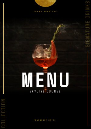 Idea de plantilla de menú de bar