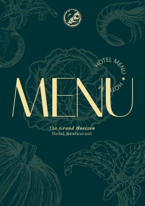 Idea de menú de cena digital