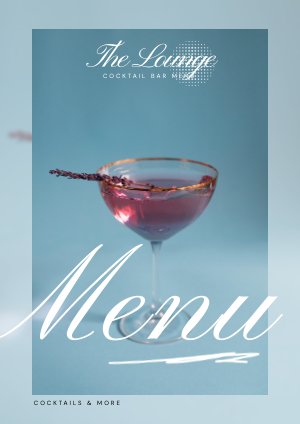 Idea de plantilla para menú de cócteles