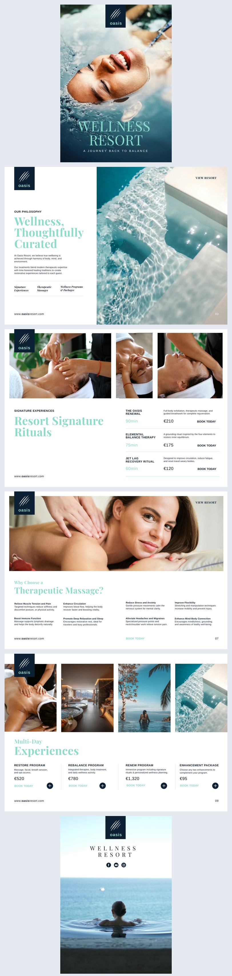 Progettazione brochure resort benessere