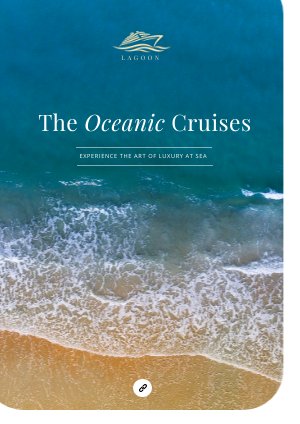 Modello di brochure per crociere di lusso