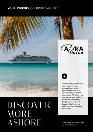 Modello di brochure per escursioni a terra