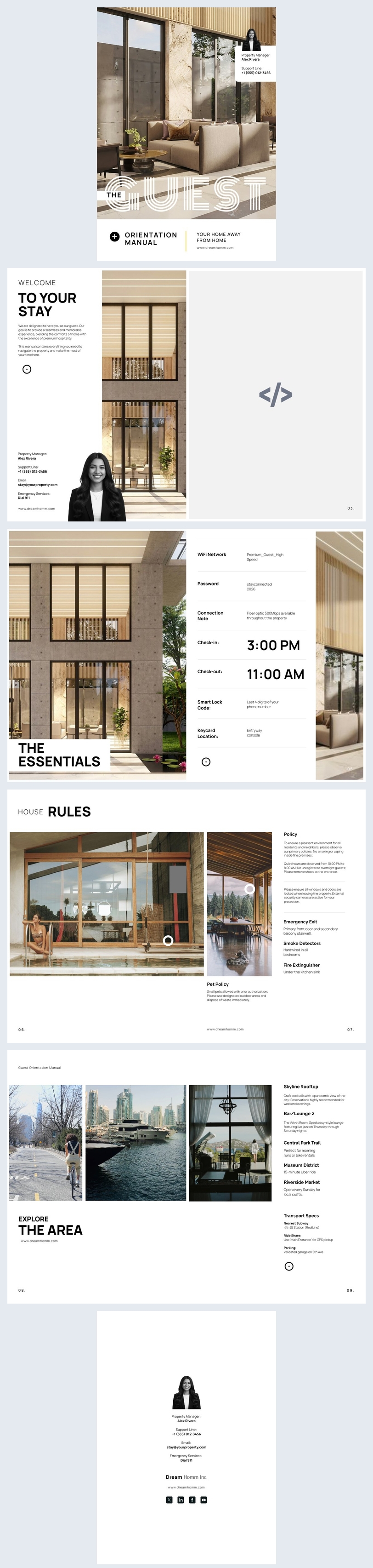 Design de Manual de Orientação para Hóspedes