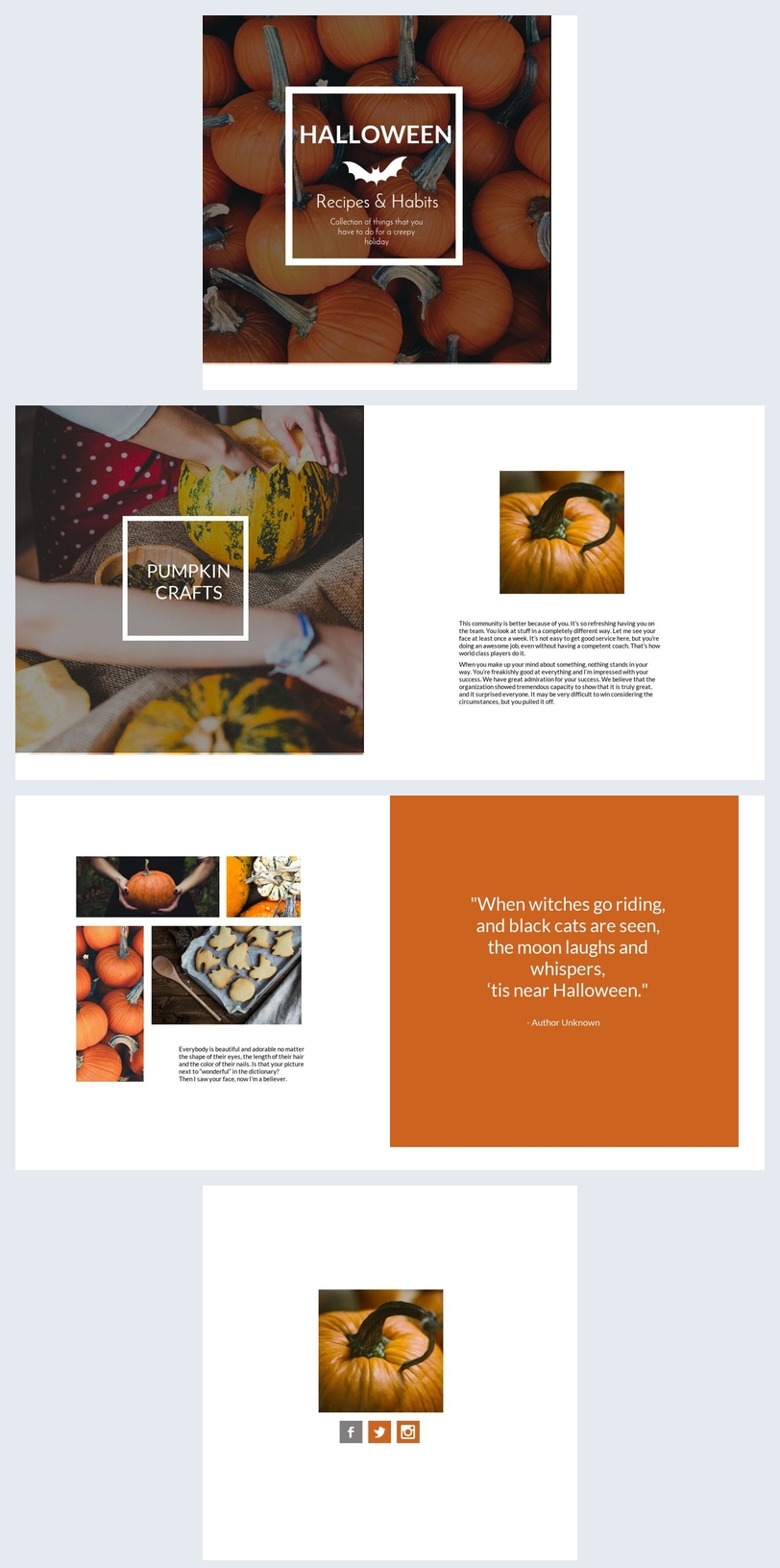 Design de livre de recettes d'Halloween