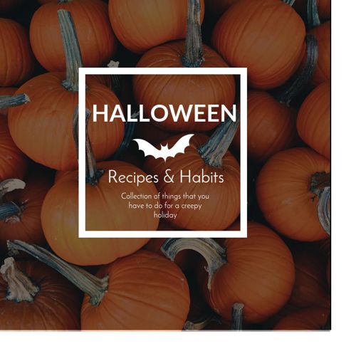 Design de livre de recettes d'Halloween