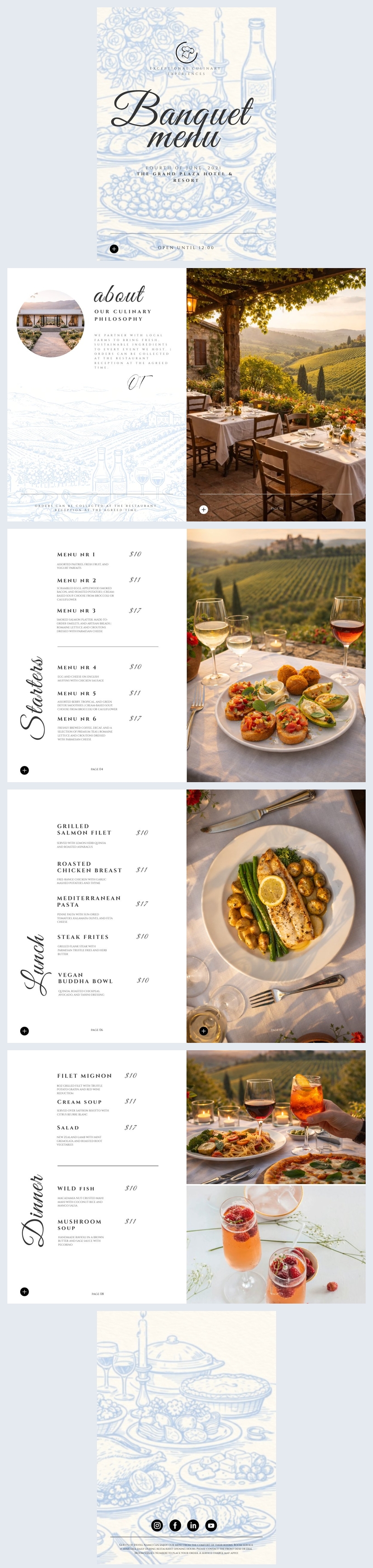 Hotel Banquet Menu Template Idea