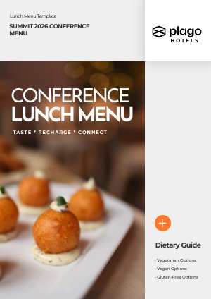 Conference Lunch Menu Template Idea