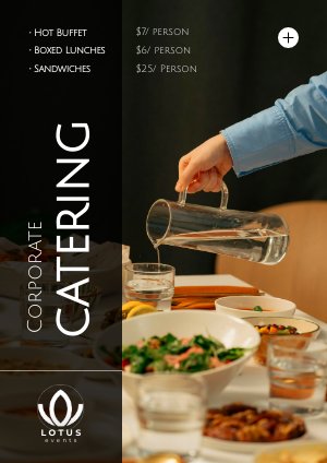 Corporate Catering Menu Template Idea