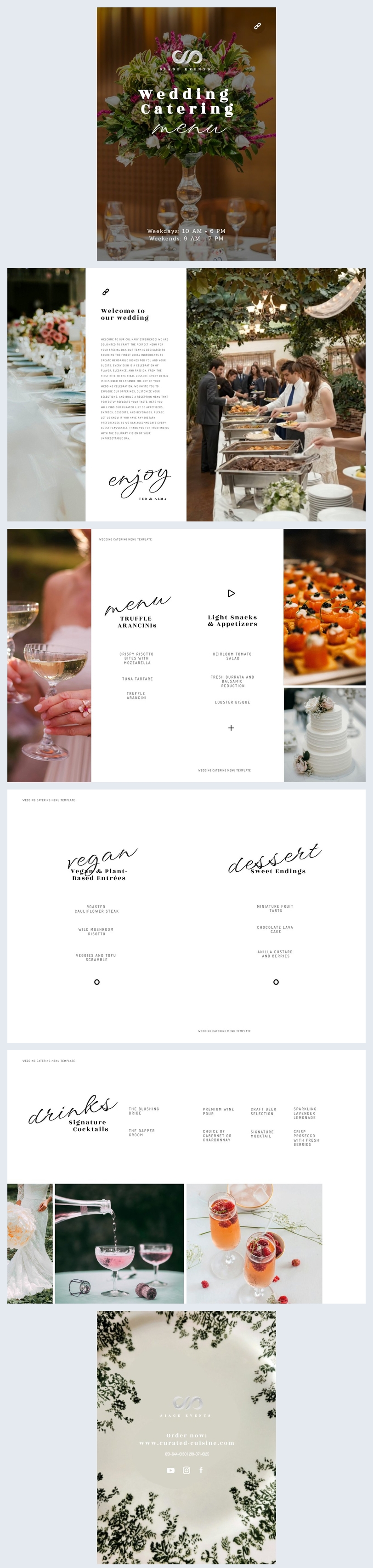 Wedding Catering Menu Template Idea