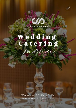 Wedding Catering Menu Template Idea