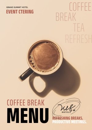 Coffee Break Menu Template Idea