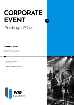 Idée de modèle de forfait pour événement d'entreprise