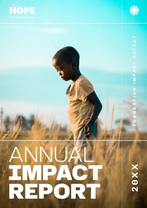 Modelo editável de relatório anual da fundação