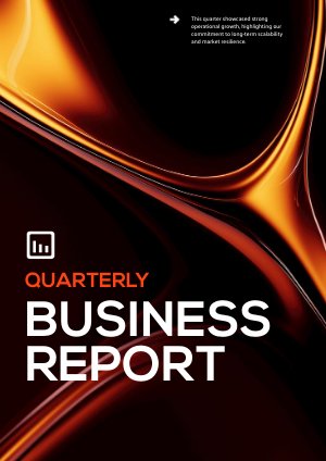 Ideia de modelo para relatório trimestral de negócios