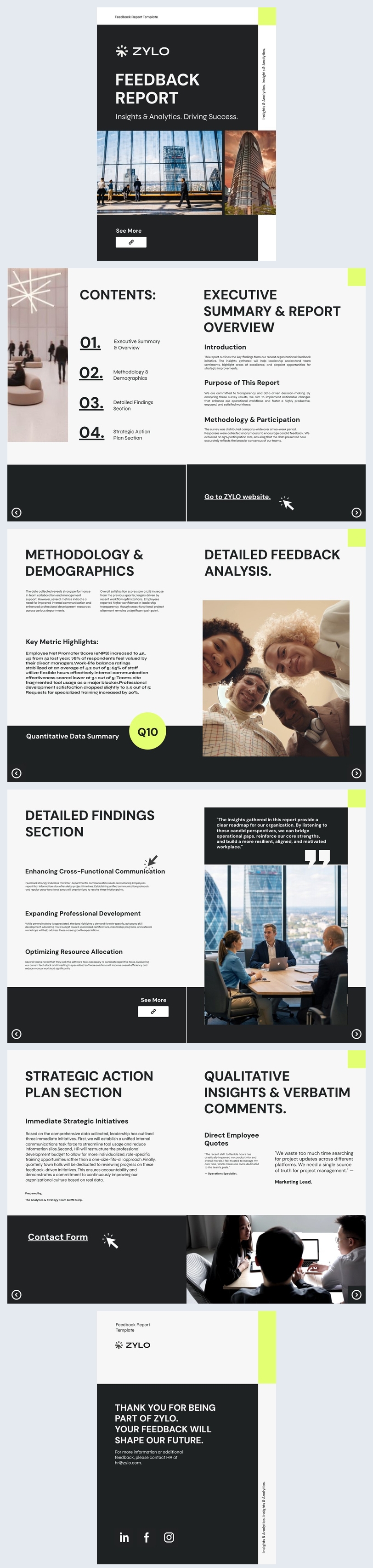 Modelo de relatório de feedback