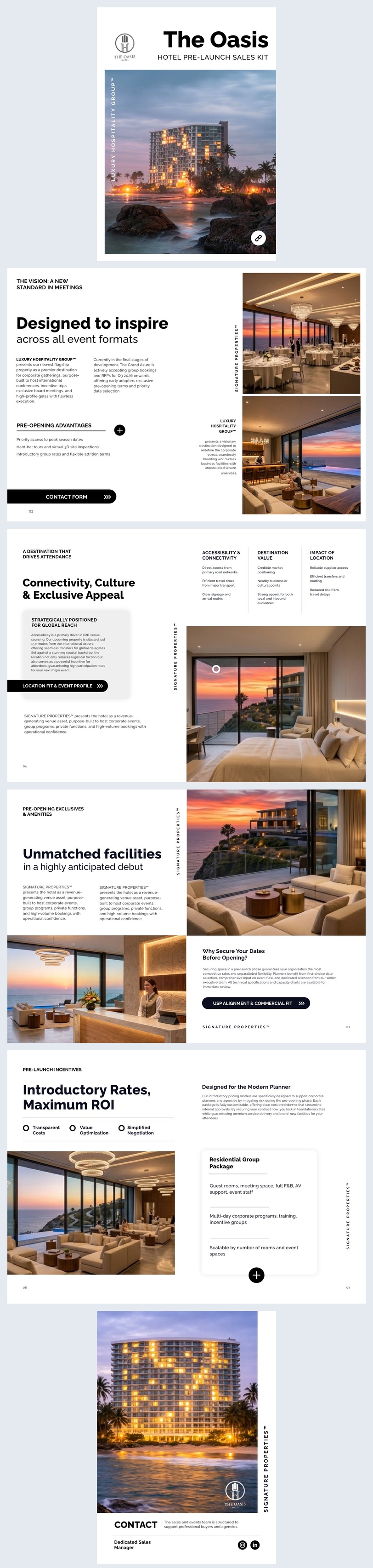 Hotel Pre-Launch Sales Kit Template Idea