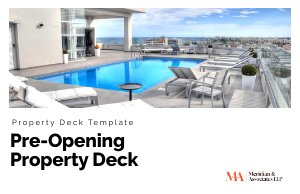 Plantilla interactiva de presentación de la propiedad antes de su inauguración