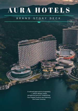 Idée de modèle de présentation de l'histoire de marque d'un hôtel