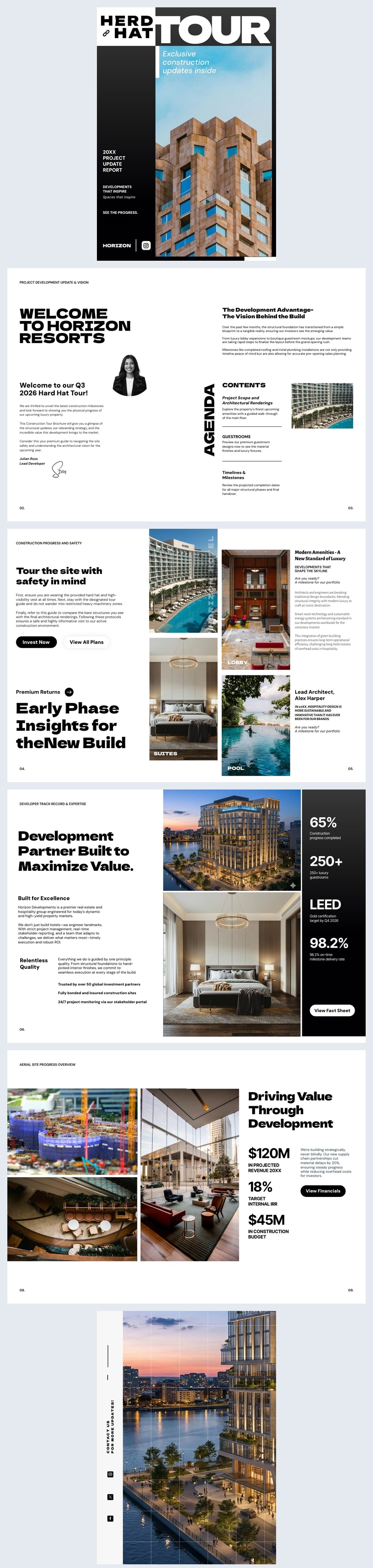 Construction Tour Brochure Template Idea