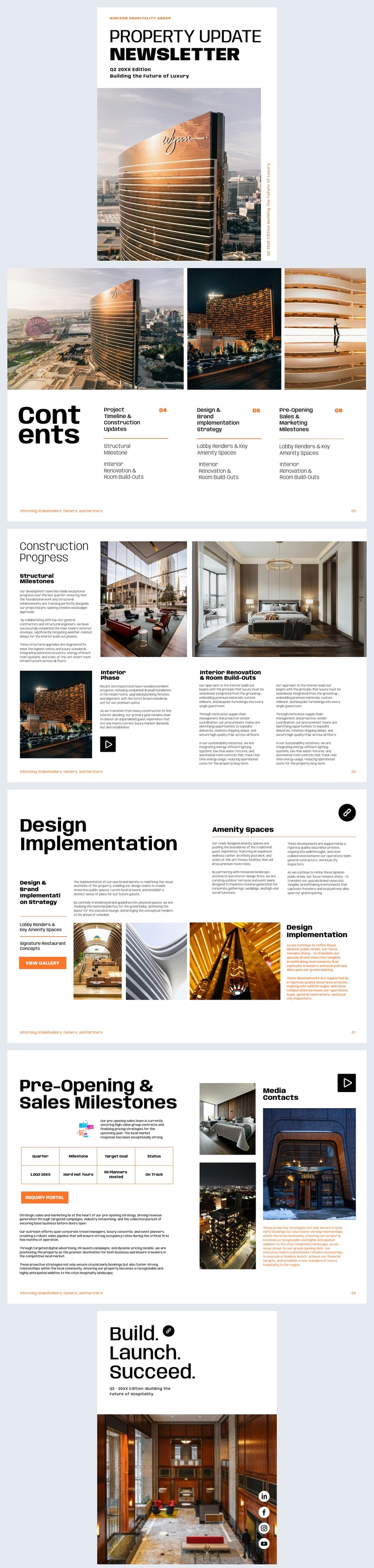 Idee voor een sjabloon voor een nieuwsbrief over vastgoedupdates