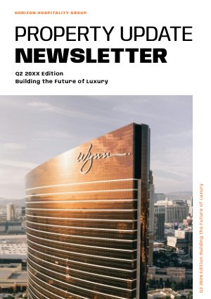 Idee voor een sjabloon voor een nieuwsbrief over vastgoedupdates