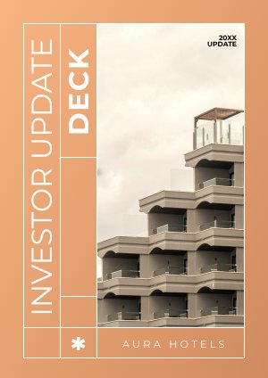 Hotel Investor Update Deck Template Idea