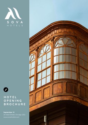 Brochure-idee voor de aankondiging van een nieuw hotel
