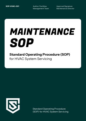 Maintenance SOP Template Idea