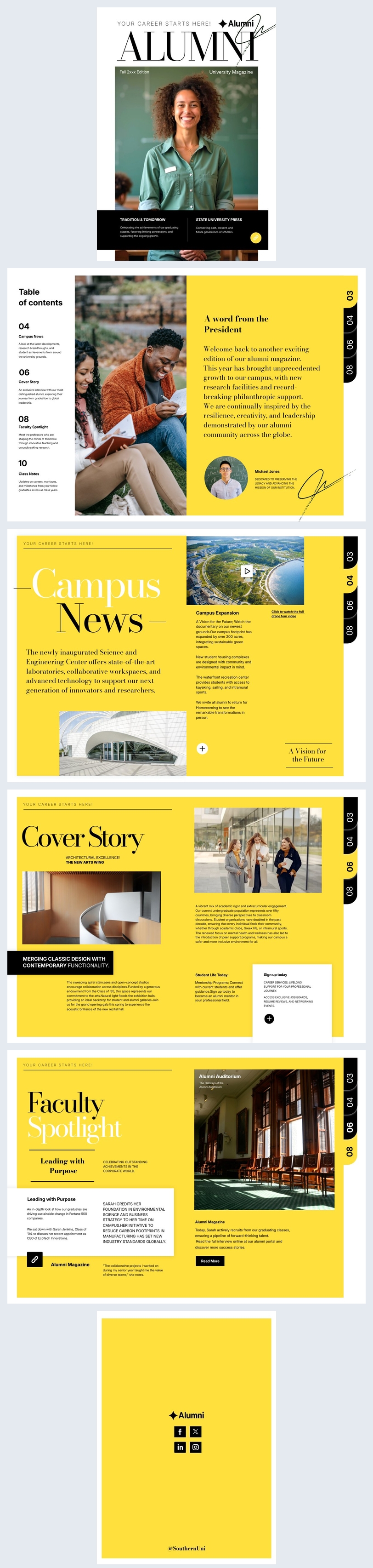 Alumni Magazine Template
