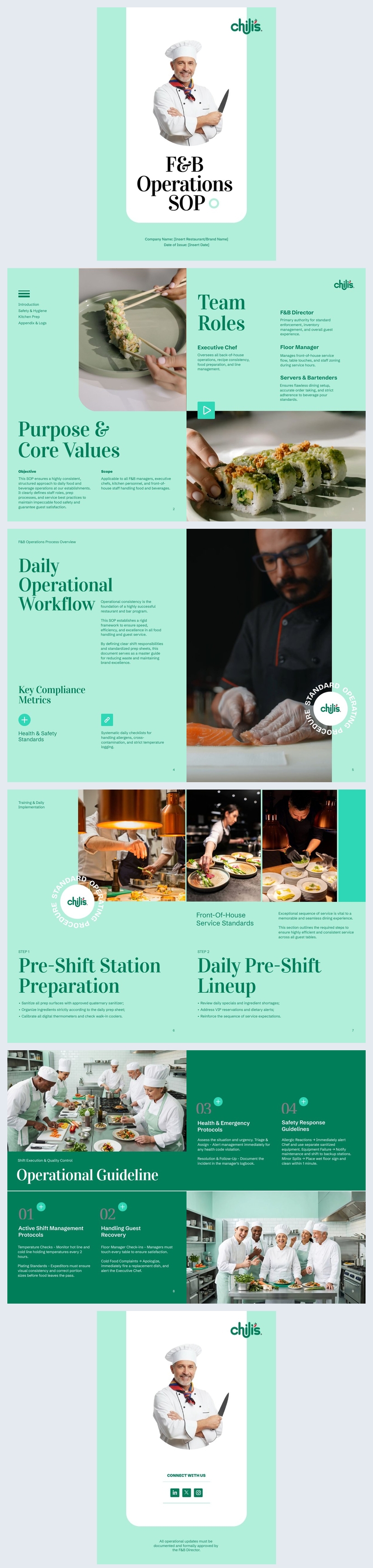 Food & Beverage Standards Template