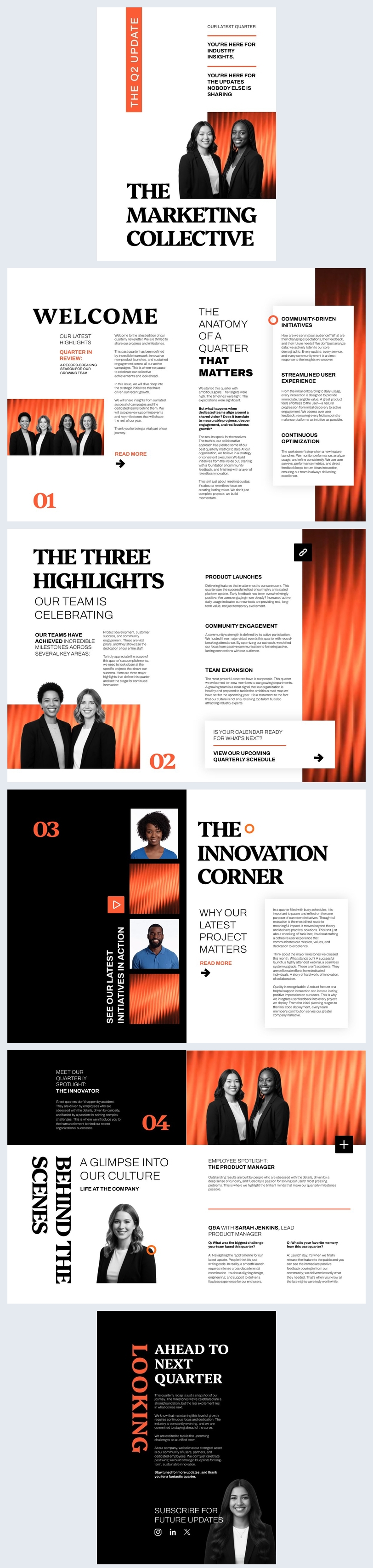 Quarterly Newsletter Template Design