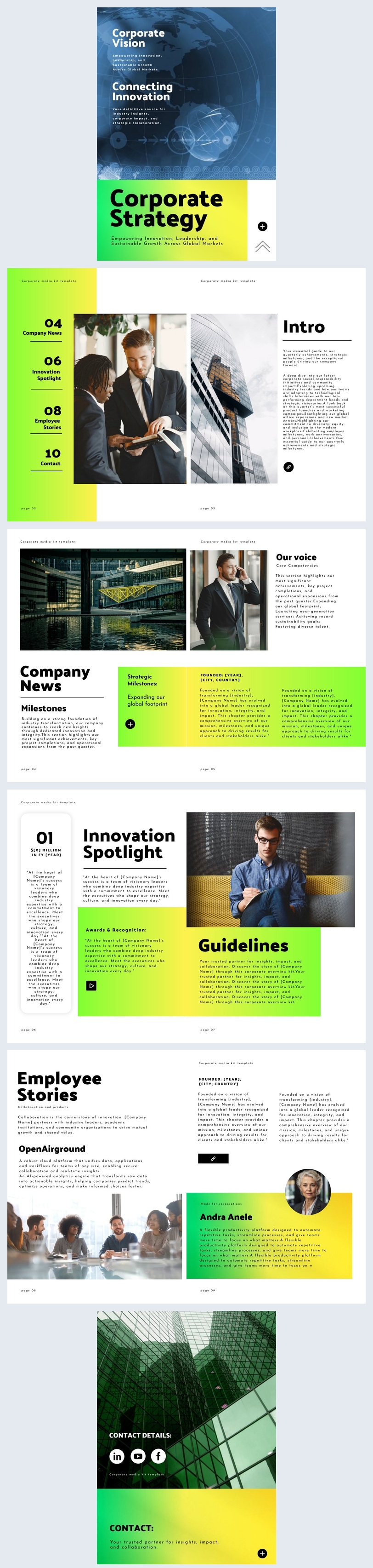 Ideia de modelo para revista corporativa