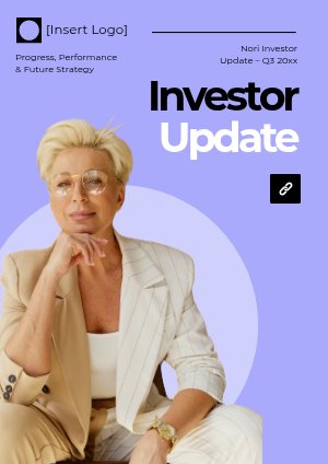 Idee voor een sjabloon voor een nieuwsbrief voor investeerders