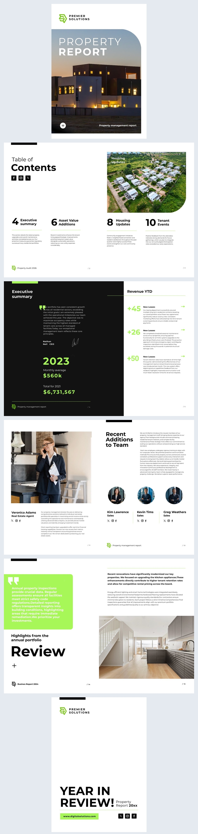 Editable Property Management Report Idea