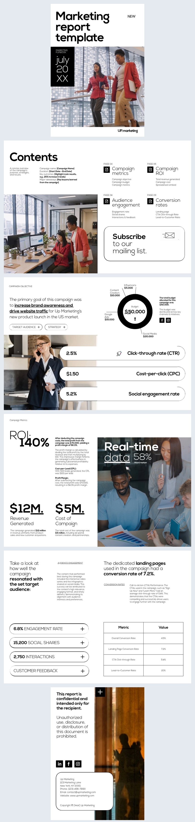 Ideia para relatório de marketing